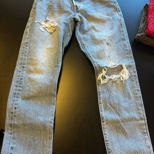 Levi's Women's Distressed Light Blue Skinny Jeans